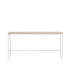 Muuto Base Low Statafel 190x50 Wit/eiken, Multiplex Rand