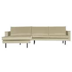 BePureHome Rodeo 3-zits Bank Met Chaise Longue Links Pistache