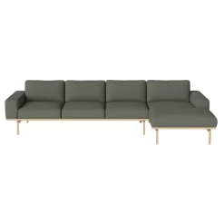 Bolia Elton Bank 4-zits Met Chaise Longue Rechts Groen