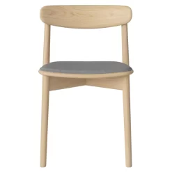 Bolia Merge Eetkamerstoel Met Zitkussen Wit Gepigmenteerd EikenSoil Grey