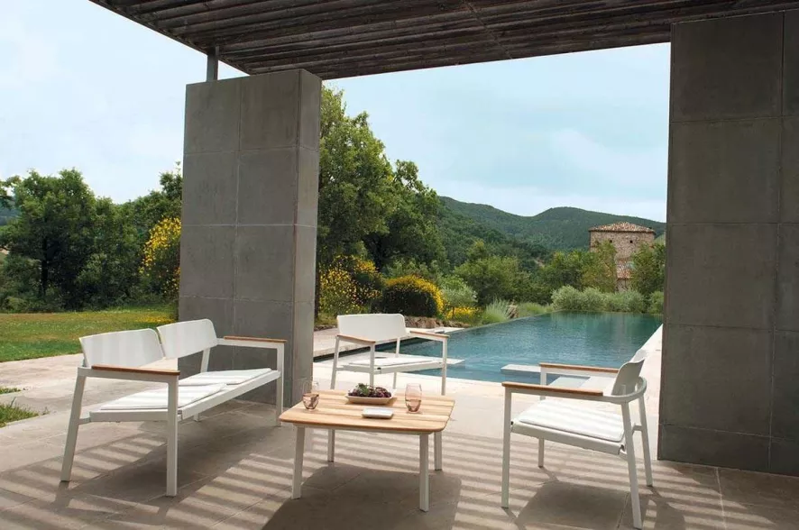 Emu Shine Teak Coffeetable 79x79 Wit 3 Emu Shine Teak Coffeetable 79x79 Wit - Afbeelding 3