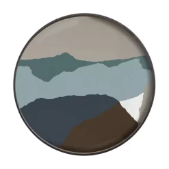 Ethnicraft Wabi Sabi Dienblad Graphite Ø92