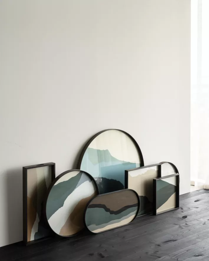 Ethnicraft Wabi Sabi Dienblad Graphite Ø92 3 Ethnicraft Wabi Sabi Dienblad Graphite Ø92 - Afbeelding 3