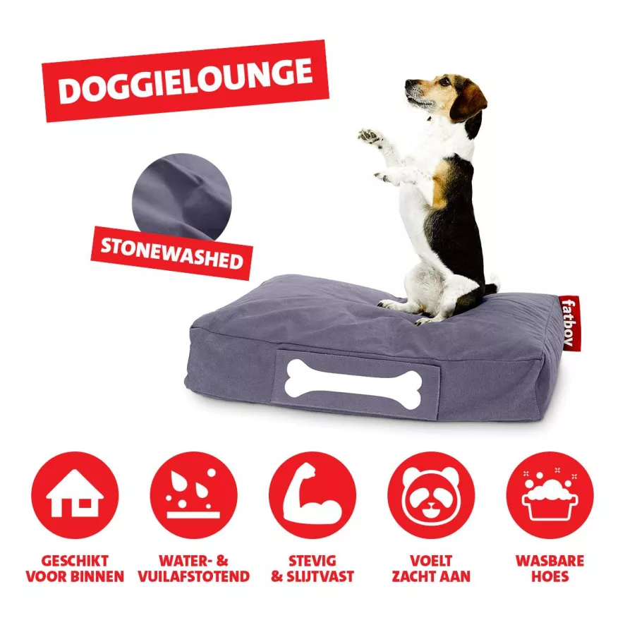 Fatboy Doggielounge Stonewashed Hondenkussen Small Taupe 16 Fatboy Doggielounge Stonewashed Hondenkussen Small Taupe - Afbeelding 16