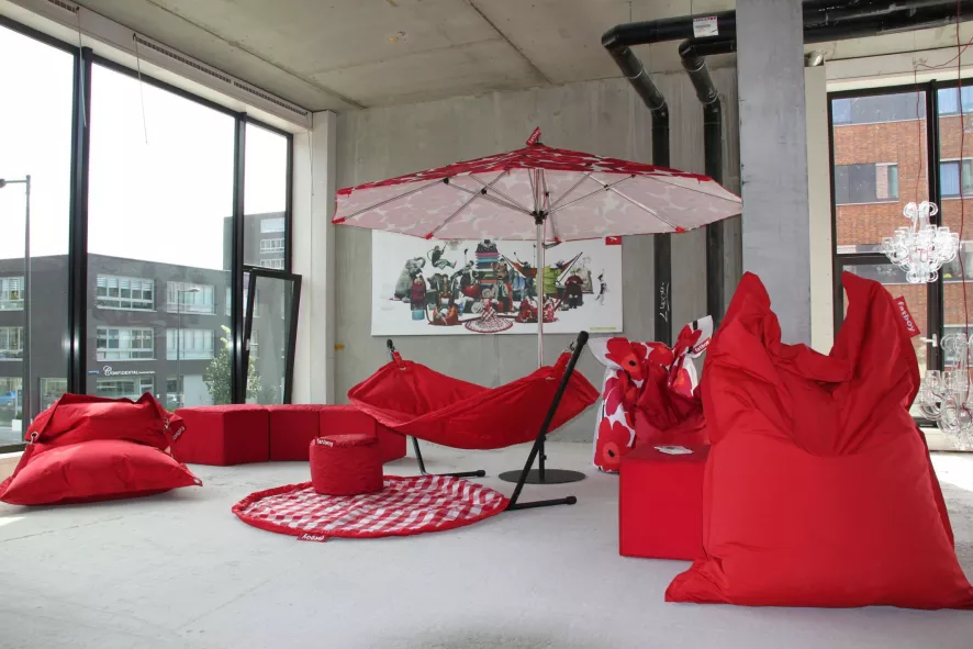 Fatboy Point Stonewashed Poef Grijs 2 Fatboy Point Stonewashed Poef Grijs - Afbeelding 2