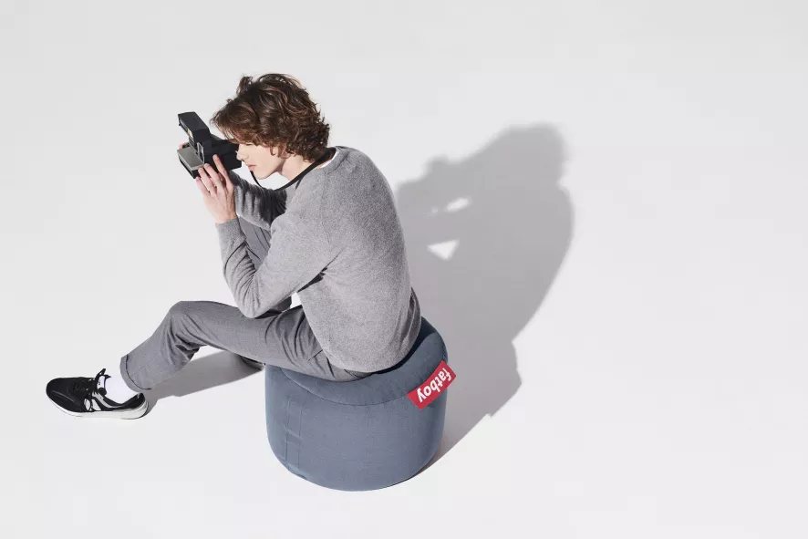 Fatboy Point Stonewashed Poef Grijs 7 Fatboy Point Stonewashed Poef Grijs - Afbeelding 7