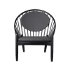 FDB Møbler J166 Fauteuil Eiken Zwart Donkergrijs