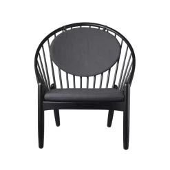 FDB Møbler J166 Fauteuil Eiken Zwart Donkergrijs