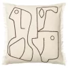 Ferm Living Figure Kussen 50x50 Off-white/coffee