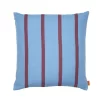 Ferm Living Grand Kussen 50x50 Faded Blue/Burgundy