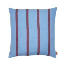 Ferm Living Grand Kussen 50x50 Faded Blue/Burgundy