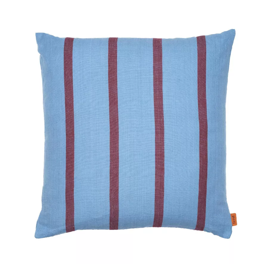 Ferm Living Grand Kussen 50x50 Faded Blue/Burgundy 1 Ferm Living Grand Kussen 50x50 Faded Blue/Burgundy