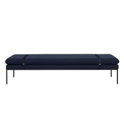 Ferm Living Turn Daybed Bank Fiord Met Zwarte Band, Donkerblauw