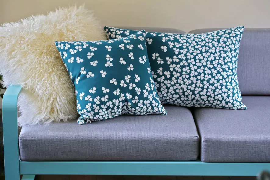 Fermob Bellevie Fauteuil Kussen Wit Acapulco Blue 12 Fermob Bellevie Fauteuil Kussen Wit Acapulco Blue - Afbeelding 12