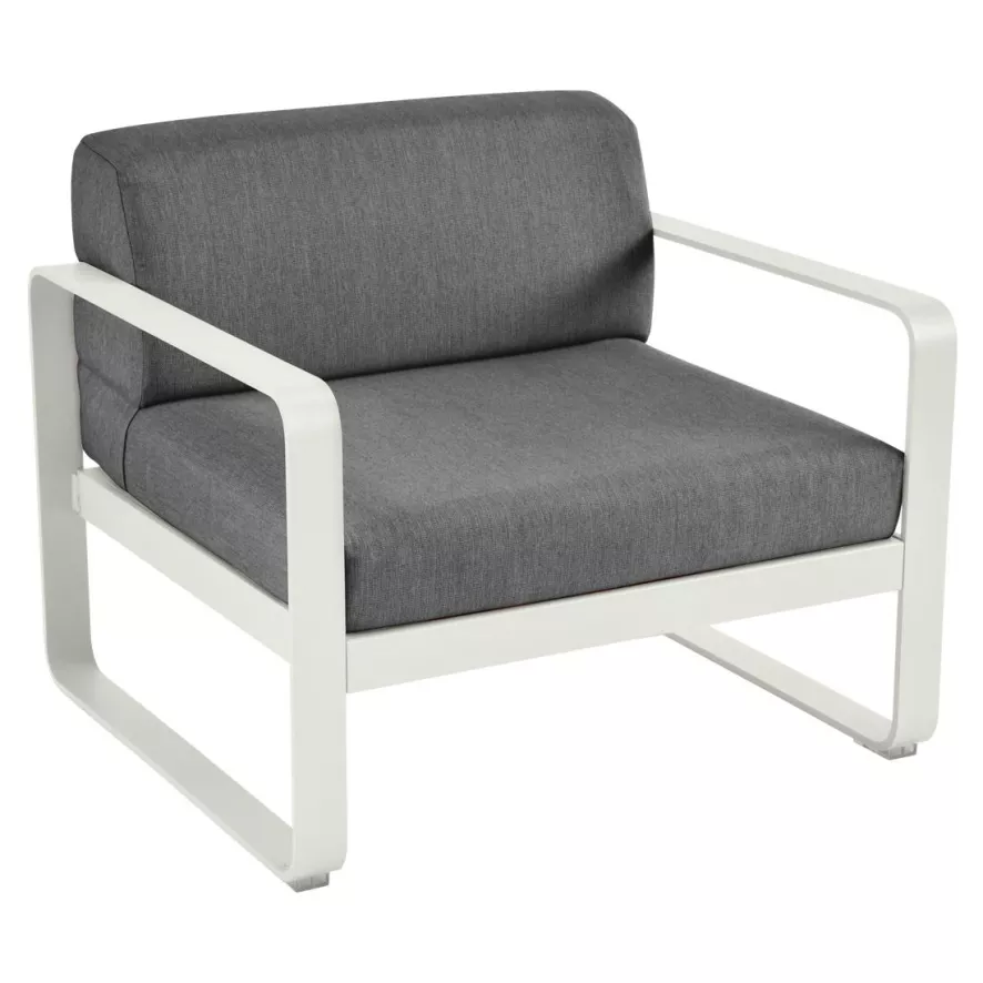 Fermob Bellevie Fauteuil Kussen Antraciet Lapilli Grey 2 Fermob Bellevie Fauteuil Kussen Antraciet Lapilli Grey - Afbeelding 2