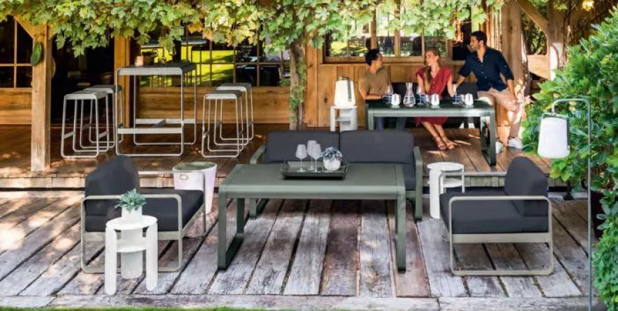 Fermob Bellevie Fauteuil Kussen Antraciet Lapilli Grey 7 Fermob Bellevie Fauteuil Kussen Antraciet Lapilli Grey - Afbeelding 7