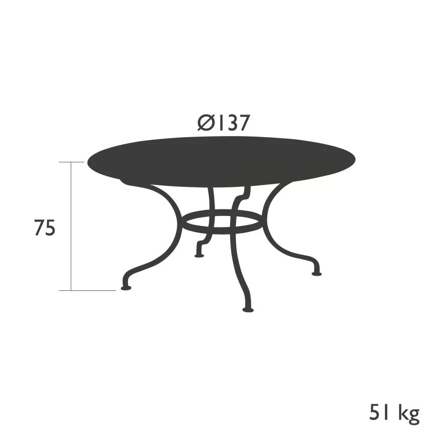 Fermob Romane Tuintafel 137 Capucine 3 Fermob Romane Tuintafel 137 Capucine - Afbeelding 3