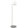 Flos IC Lights F1 Outdoor Vloerlamp Messing, Voet Lichtgrijs
