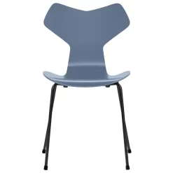 Fritz Hansen Grand Prix Eetkamerstoel Zwart, Eiken Dusk Blue