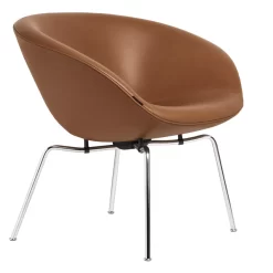 Fritz Hansen Pot Fauteuil Chrome Grace Walnut