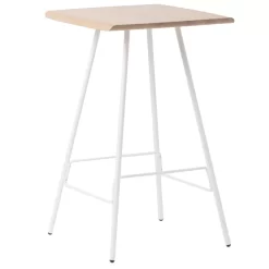 Gazzda Leina Bar Tafel 70x70 Whitewash, Wit Onderstel