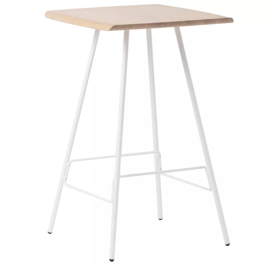 Gazzda Leina Bar Tafel 70x70 Whitewash, Wit Onderstel 1 Gazzda Leina Bar Tafel 70x70 Whitewash, Wit Onderstel