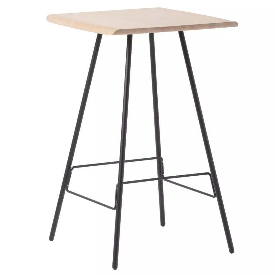 Gazzda Leina Bar Tafel 70x70 Whitewash, Wit Onderstel 2 Gazzda Leina Bar Tafel 70x70 Whitewash, Wit Onderstel - Afbeelding 2