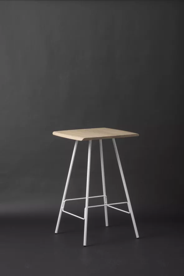 Gazzda Leina Bar Tafel 70x70 Whitewash, Wit Onderstel 3 Gazzda Leina Bar Tafel 70x70 Whitewash, Wit Onderstel - Afbeelding 3