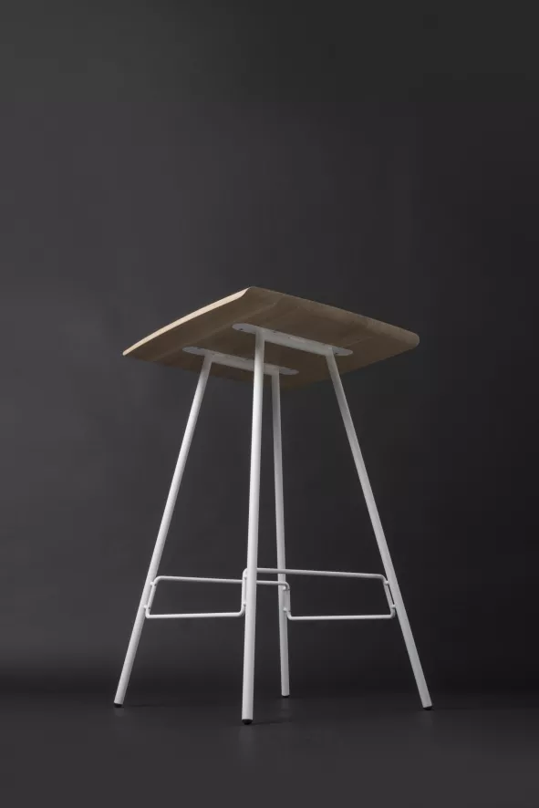 Gazzda Leina Bar Tafel 70x70 Whitewash, Wit Onderstel 4 Gazzda Leina Bar Tafel 70x70 Whitewash, Wit Onderstel - Afbeelding 4