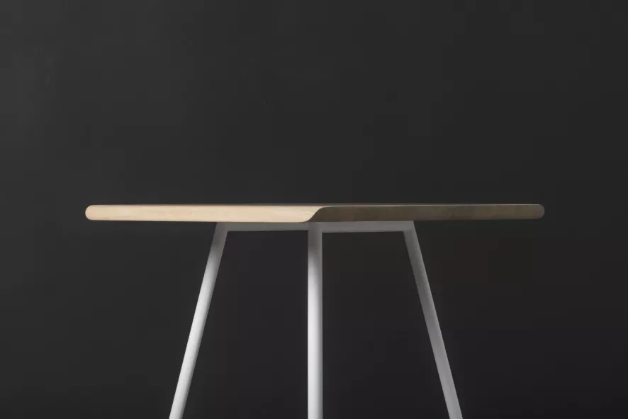 Gazzda Leina Bar Tafel 70x70 Whitewash, Wit Onderstel 5 Gazzda Leina Bar Tafel 70x70 Whitewash, Wit Onderstel - Afbeelding 5