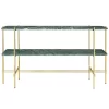 Gubi TS Sidetable 120x30x72 Messing/groen Marmer