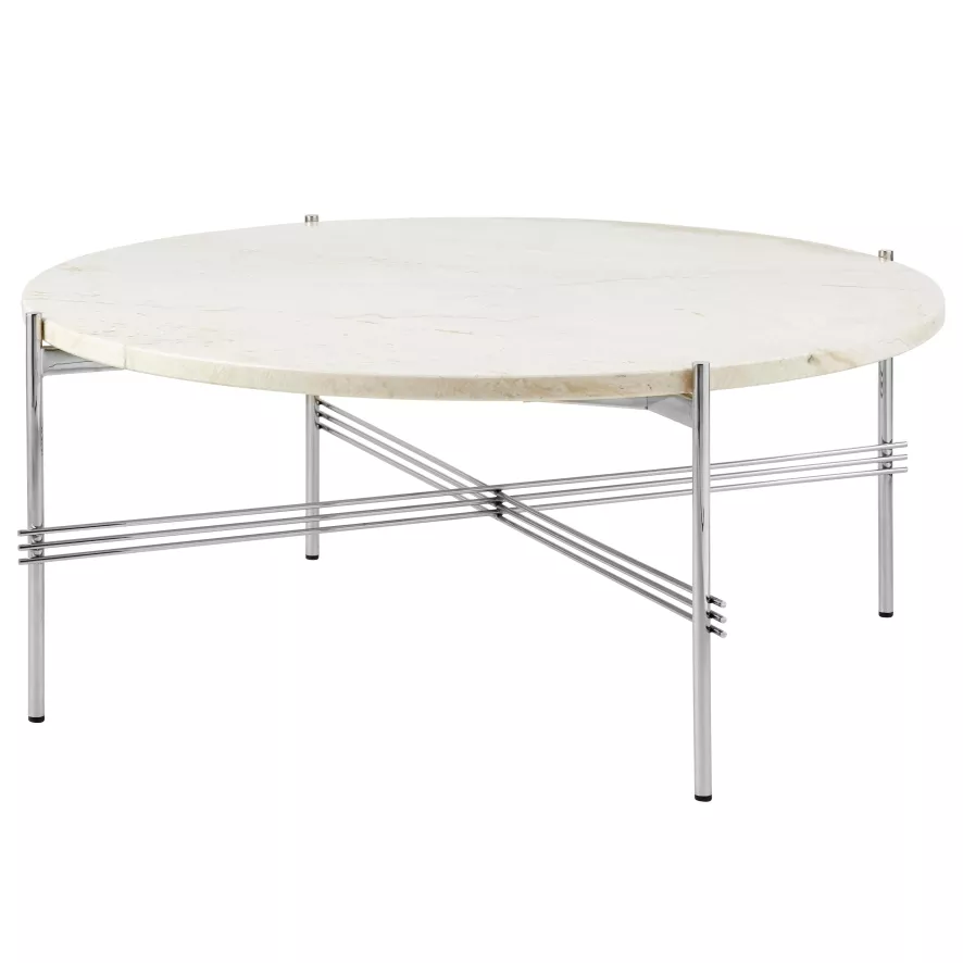 Gubi TS Salontafel 80 Polished Steel Black Marquina Marble 2 Gubi TS Salontafel 80 Polished Steel Black Marquina Marble - Afbeelding 2