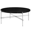 Gubi TS Salontafel 80 Polished Steel Black Marquina Marble