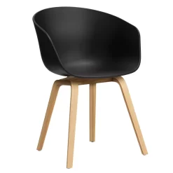 Hay AAC22 Stoel Gelakt Eiken Onderstel Black
