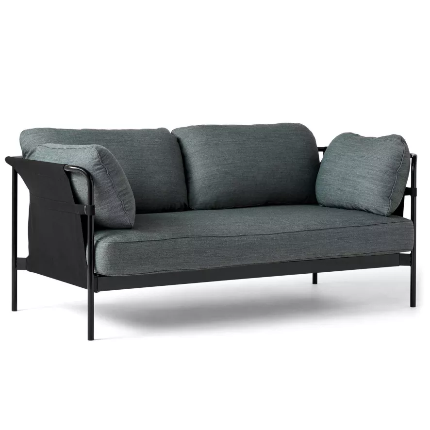 Hay Can Bank 2-zits Frame Verchroomd Staal, Roden 04 18 Hay Can Bank 2-zits Frame Verchroomd Staal, Roden 04 - Afbeelding 18