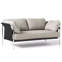 Hay Can Bank 2-zits Frame Verchroomd Staal, Roden 04