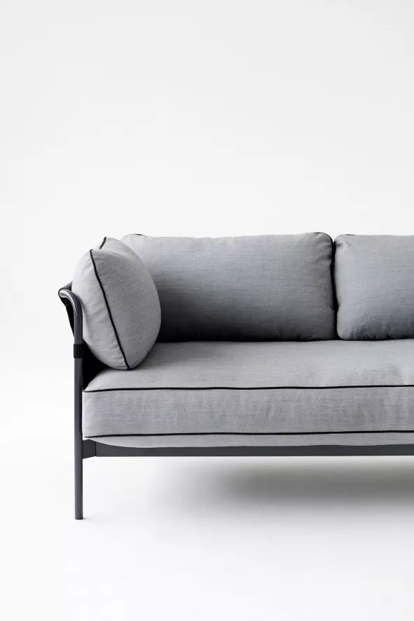 Hay Can Bank 2-zits Frame Verchroomd Staal, Roden 04 3 Hay Can Bank 2-zits Frame Verchroomd Staal, Roden 04 - Afbeelding 3