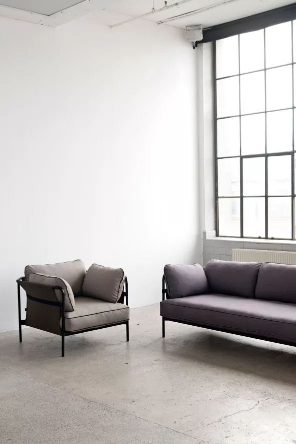 Hay Can Bank 2-zits Frame Verchroomd Staal, Roden 04 9 Hay Can Bank 2-zits Frame Verchroomd Staal, Roden 04 - Afbeelding 9