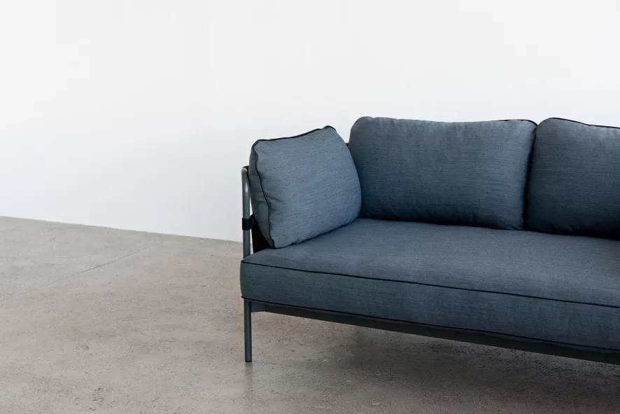 Hay Can Bank 2-zits Frame Verchroomd Staal, Roden 04 6 Hay Can Bank 2-zits Frame Verchroomd Staal, Roden 04 - Afbeelding 6