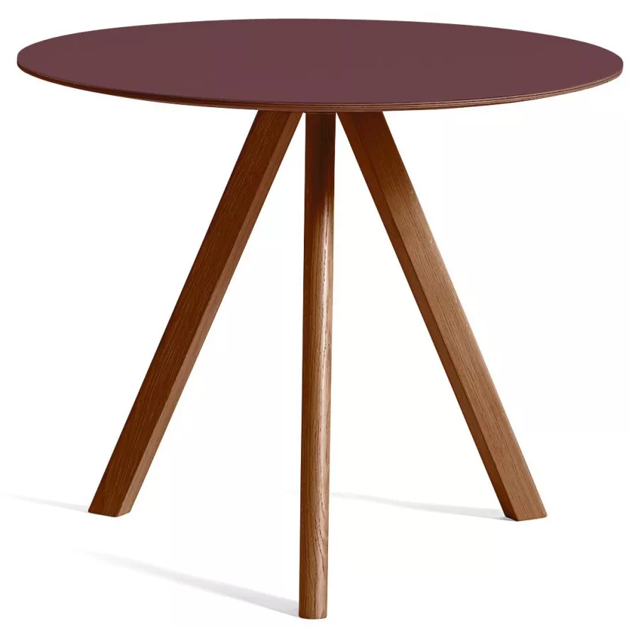 Hay Copenhague CPH20 Tafel 90cm, Gelakt Walnoot Grijs 2 Hay Copenhague CPH20 Tafel 90cm, Gelakt Walnoot Grijs - Afbeelding 2