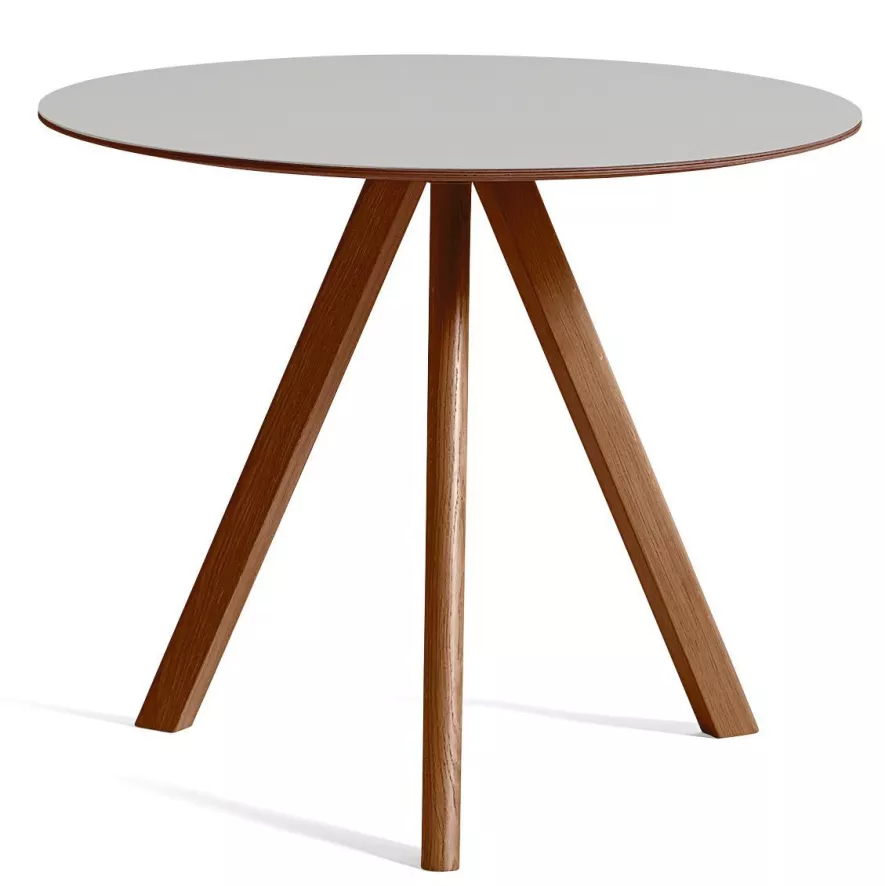 Hay Copenhague CPH20 Tafel 90cm, Gelakt Walnoot Grijs 1 Hay Copenhague CPH20 Tafel 90cm, Gelakt Walnoot Grijs