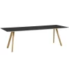 Hay Copenhague CPH30 Tafel 250x90, Gelakt Eiken, Zwart Linoleum