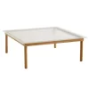 Hay Kofi Salontafel Gelakt Eiken 100x100 Geribbeld Glas