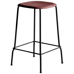 Hay Soft Edge 80 Barkruk 65cm Fall Red, Onderstel Zwart