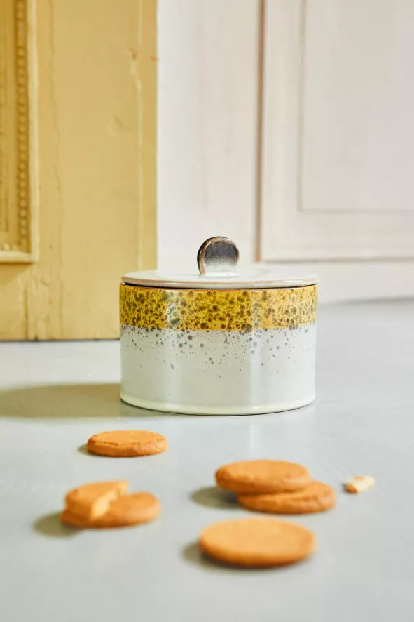 HKliving 70's Ceramic Koektrommel Voorraadpot Cookie Jar Fire 5 HKliving 70's Ceramic Koektrommel Voorraadpot Cookie Jar Fire - Afbeelding 5
