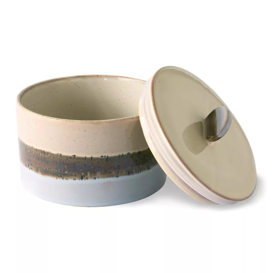 HKliving 70's Ceramic Koektrommel Voorraadpot Cookie Jar Fire 7 HKliving 70's Ceramic Koektrommel Voorraadpot Cookie Jar Fire - Afbeelding 7