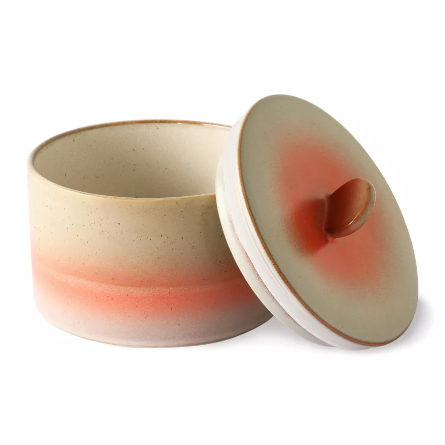 HKliving 70's Ceramic Koektrommel Voorraadpot Cookie Jar Fire 8 HKliving 70's Ceramic Koektrommel Voorraadpot Cookie Jar Fire - Afbeelding 8