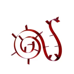 Kartell Bookworm Wandplank 17 Boeksteunen Wijnrood, Doorzichtig