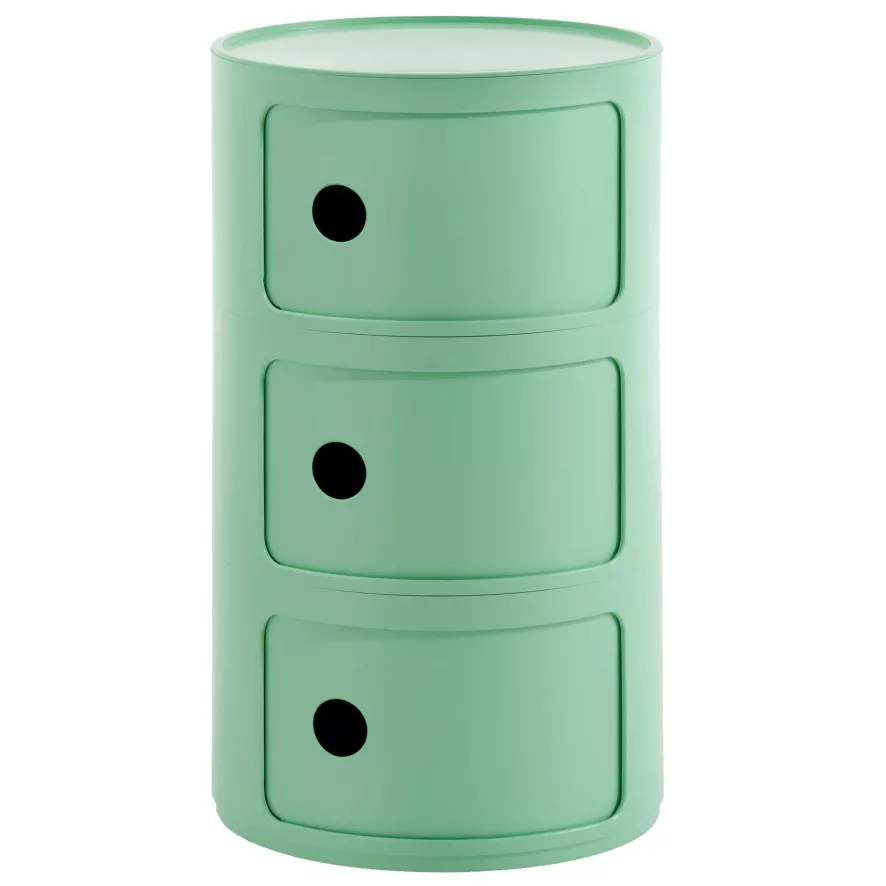 Kartell Componibili Bio Kast Rond Large Groen (3 Comp.) 1 Kartell Componibili Bio Kast Rond Large Groen (3 Comp.)