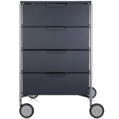 Kartell Mobil 4 Ladekast Ondoorzichtig Matte Antraciet